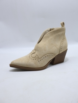 Botki damskie na obcasie (36-41) 8212 BEIGE