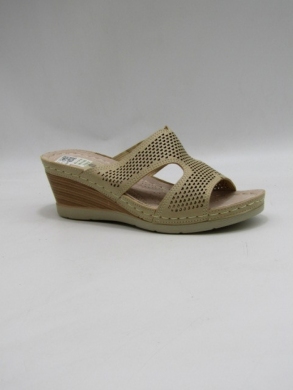 Klapki damskie na koturnie (36-41) Q5916 BEIGE