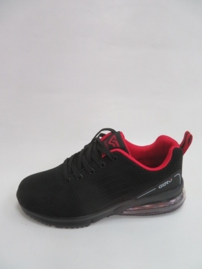 Buty sportowe damskie na płaskim (36-41) T2178 BLACK/RED