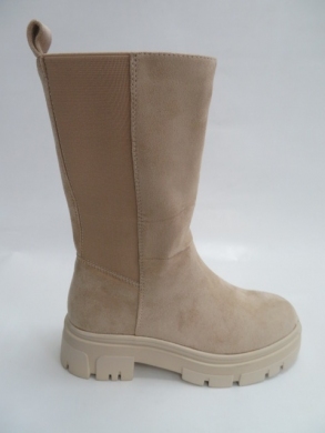 Kozaki damskie jesienne na płaskim (36-41) T260 BEIGE
