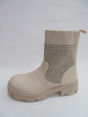 Botki damskie jesienne na płaskim (36-41) JW133 BEIGE