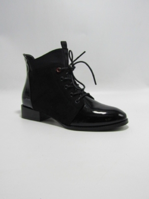 Botki damskie ocieplane na płaskim (36-41) H2250 BLACK