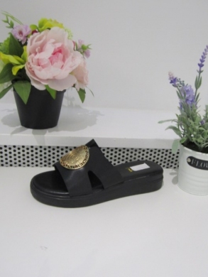 Klapki damskie na płaskim (36-41) 9204 BLACK