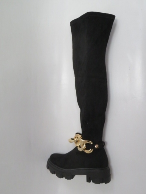 Kozaki damskie jesienne na płaskim (36-41) 5709 BLACK