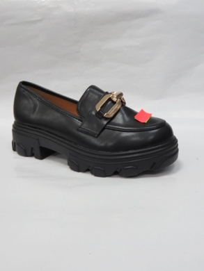 Mokasyny damskie na płaskim (36-41) 0-609 BLACK