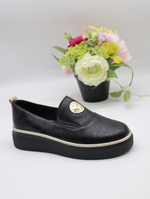 Półbuty damskie na płaskim (36-41) 6856 BLACK