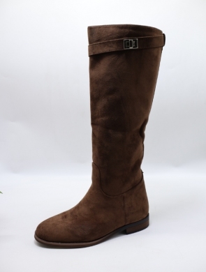 Kozaki damskie ocieplane na płaskim (36-41) 88-2 BROWN