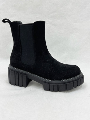 Botki damskie ocieplane na obcasie (36-41) C801 BLACK