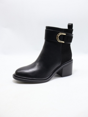 Botki damskie ocieplane na obcasie (36-41) FR831 BLACK