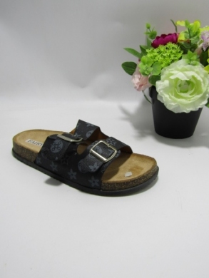 Klapki damskie na płaskim (36-41) H2306 BLACK