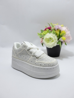 Buty sportowe damskie na płaskim (36-41) A-119 WHITE