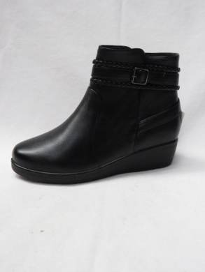Botki damskie ocieplane na płaskim (36-42) 8123-1 BLACK