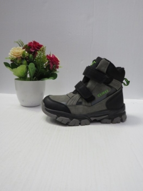 Botki chłopięce ocieplane (27-32) HB376 BLACK/GREY