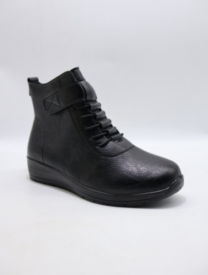 Botki damskie ocieplane na płaskim (36-41) TA99-1 BLACK