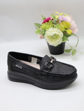 Półbuty damskie na płaskim (36-41) 0667 BL/BL