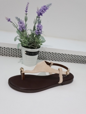 Sandały damskie na płaskim (36-41) 5270 BEIGE