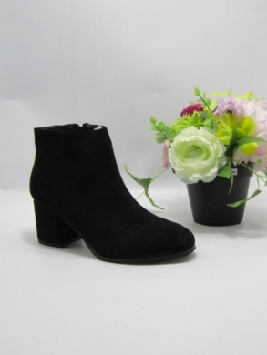 Botki damskie ocieplane na obcasie (36-41) 9591 BLACK