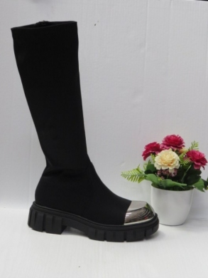 Kozaki damskie na płaskim (36-41) 2023N28 BLACK