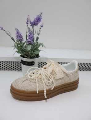 Buty sportowe damskie na płaskim (36-41) 2206 KHAKI