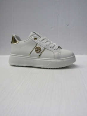 Buty sportowe damskie na płaskim (36-41) B1048 WHITE/GOLD