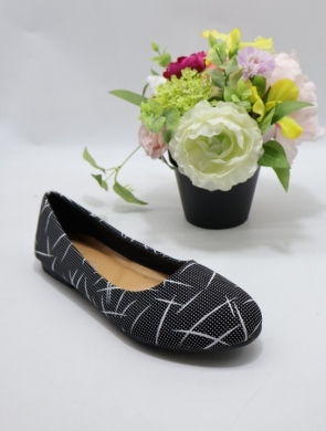 Baleriny damskie (36-41) BR12-1 BL/WHITE