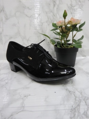 Półbuty damskie na obcasie (36-41) HMS-1516-1 BLACK/BLACK