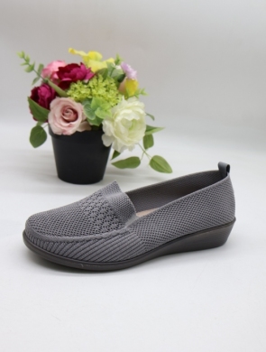 Mokasyny damskie na koturnie (36-41) TB3-06 GREY