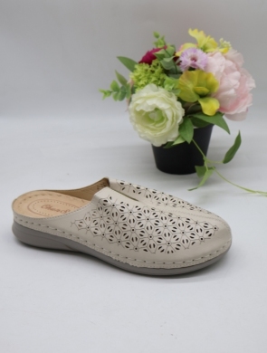 Klapki damskie na płaskim (36-42) W6152-7 BEIGE