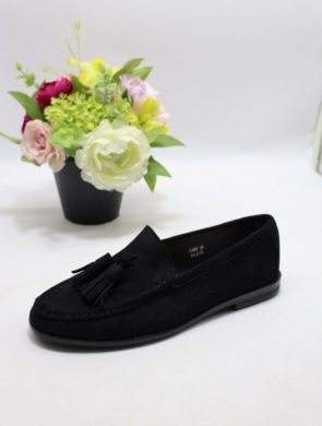 Mokasyny damskie na płaskim (36-41) G480 BLACK