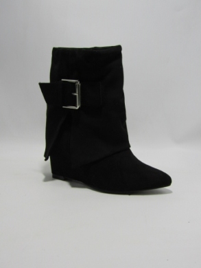Kozaki damskie na koturnie (36-41) 1690A BLACK