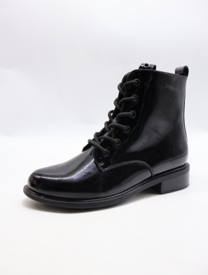 Botki damskie ocieplane na płaskim (36-41) SA3151-20 BLACK