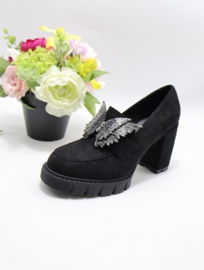 Półbuty damskie na obcasie (36-41) T2396 BLACK