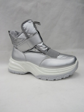 Botki damskie ocieplane na koturnie (36-41) 0-597 SILVER