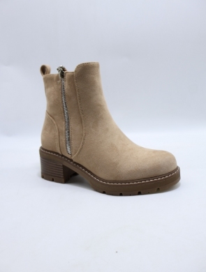 Botki damskie ocieplane na obcasie (36-41) LH183 KHAKI
