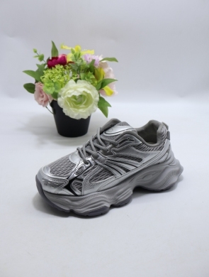 Buty sportowe damskie na płaskim (36-41) 6115 SILVER