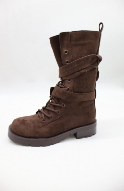 Kozaki damskie na płaskim (36-41) K757 BROWN
