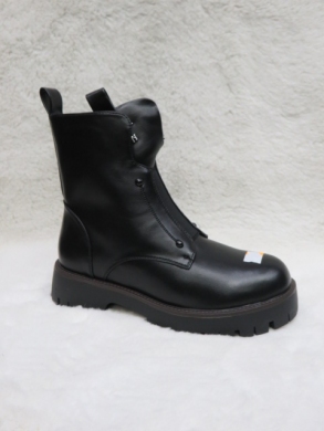 Botki damskie ocieplane na płaskim (36-41) XPL-01 BLACK