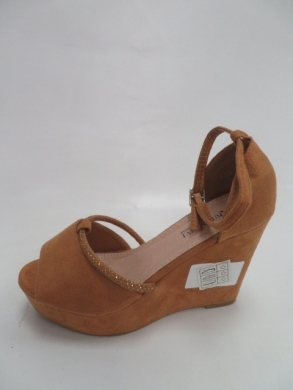 Sandały damskie na koturnie (36-41) 108-62 CAMEL