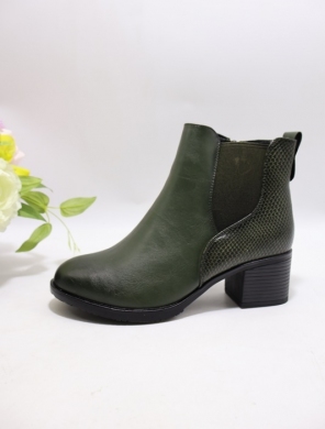 Botki damskie ocieplane na obcasie (36-41) D3178-12 GREEN