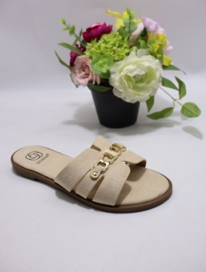Klapki damskie na płaskim (36-41) M39 BEIGE