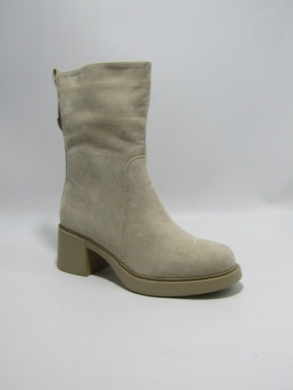Botki damskie ocieplane na obcasie (36-41) 5755 BEIGE