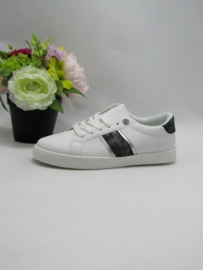 Buty sportowe damskie na płaskim (36-41) TC908 WH/SILVER