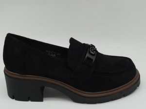 Mokasyny damskie na koturnie (36-41) YX24215 BLACK