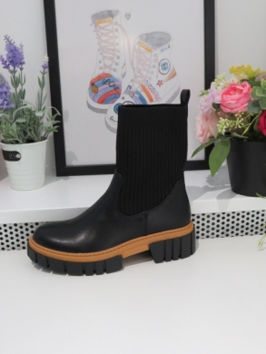 Botki damskie na płaskim (36-41) 5655 BLACK