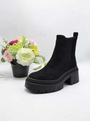 Botki damskie na obcasie (36-41) 9682A BLACK