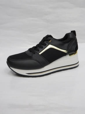 Buty sportowe damskie na koturnie (36-41) 28513 BLACK