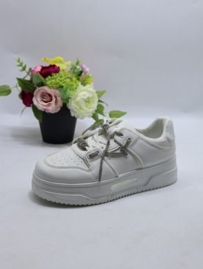 Buty sportowe damskie na płaskim (36-41) ABO-1706 WHITE