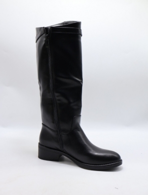 Kozaki damskie na płaskim (36-41) 68330 BLACK