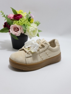 Buty sportowe damskie na płaskim (36-41) 8991 BEIGE