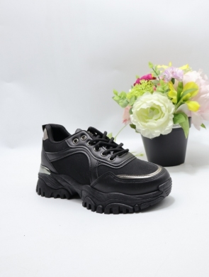 Buty sportowe damskie na płaskim (36-41) CC259 BLACK